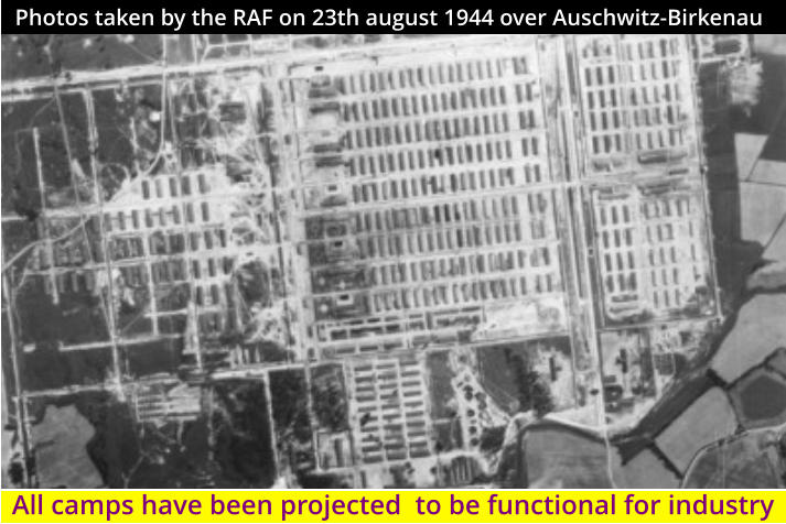 All camps have been projected  to be functional for industry Photos taken by the RAF on 23th august 1944 over Auschwitz-Birkenau