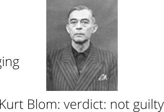 Kurt Blom: verdict: not guilty