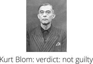 Kurt Blom: verdict: not guilty