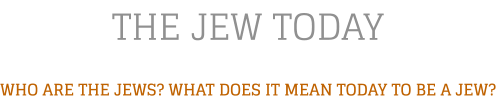 THE JEW TODAY WHO ARE THE JEWS? WHAT DOES IT MEAN TODAY TO BE A JEW?