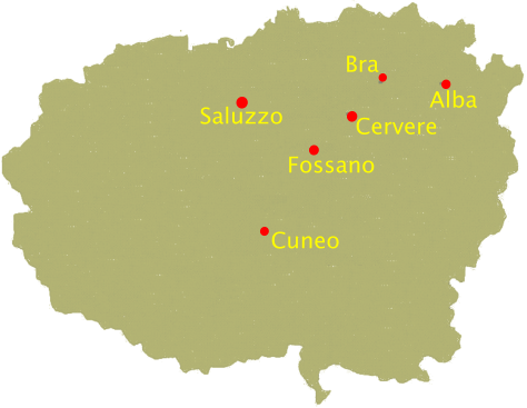 Cuneo Saluzzo Fossano Bra Alba Cervere